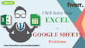 design any custom excel spreadsheet or google sheet