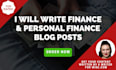 write your finance or personal finance blog posts