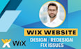 create wix website design, redesign wix site and fix wix issue