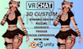 create custom vrchat avatar vrc avatar furry vr chat character anime 3d vr model
