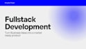 do full stack web development