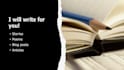 write a poem, short story, article, or blog post for you