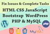 write html css javascript jquery ajax php and mysql script