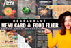 design modern and impressive restaurant menu card, food flyer and food poster