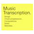 transcribe music into professional sheet music