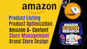 do amazon listings optimization, store design, a plus content, fba, and mcf