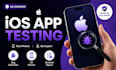 manually test your ios app and provide detailed bug report