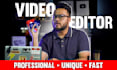 do professional video edit, youtube video editing