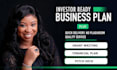 develop a startup business plan, financial projection, and pitchdeck for funding