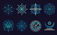 design simple sacred geometry or mystical logo