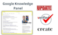 do edit and update google knowledge panel and  one box