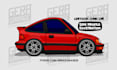 make side profile chibi cartoon car illustration