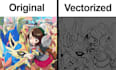 vectorized that image you want, ready to cutting plotter