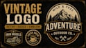design a vintage logo, retro badge and emblem