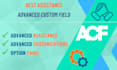 provide advanced assistance on the advanced custom field