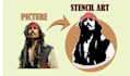 create silhouette vector or stencil art from an image