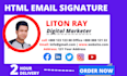 create clickable HTML email signature