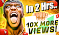 create youtube thumbnails that increase views and CTR in 1h