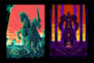 create glow dark art badass poster illustration