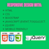 create a responsive page with html css  javascript ect