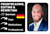 proofread, edit, and rewrite your german text