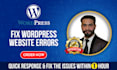 fix wordpress errors, issues and bugs