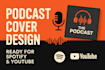 design a clickbait youtube podcast thumbnail, podcast cover art