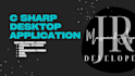 develop c sharp desktop application in visual studio