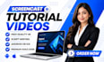 create professional screencast tutorial video for website or app with voiceover