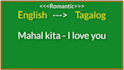 manually translate from english to tagalog