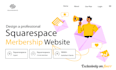design squarespace membership website