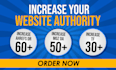 increase domain rating DR 50 , increase tf 30 increase da 50