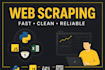 do web scraping, mining, to give actionable insights in 24h