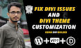fix divi issue and divi theme customization as divi expert