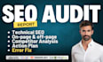do website SEO audit report with action plan, competitor analysis to rank higher