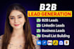 do b2b lead generation, targeted linkedin lead generation, email list building