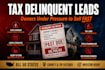 tax delinquent property leads for distressed investors USA