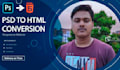 convert PSD jpg png xd figma to HTML with full responsive