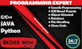write c, c plus plus, java, and python programs