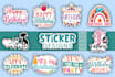 create typography sticker designs for labels and others