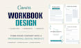 design canva workbook, fillable PDF, worksheet, handout