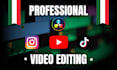 edit your video for youtube and other social in italian