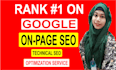 do complete on page SEO and technical optimization service for wordpress website