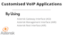 make custom voip apps with agi ami ari with rest API and db integration