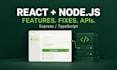 build react and nodejs web app features and api integrations