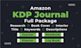 design ready to publish journal amazon kdp full package
