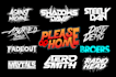 design dj, edm, producer, music, band logo in text style
