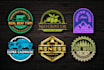 do a luxury vintage outdoor retro minimalist badge or sticker logo design