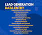do b2b lead generation, web research and data entry