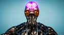 create 3d sci fi cyberpunk nfts, robot characters cyborg nft